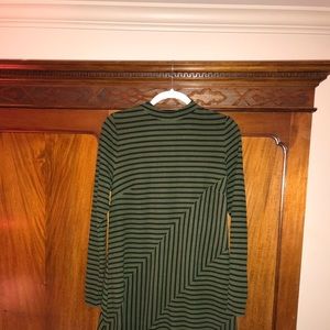 Anthropologie green and black dress